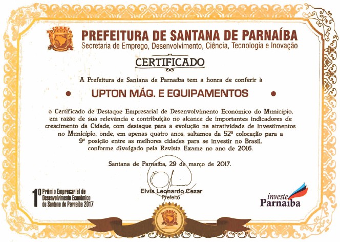 certificado prefeitura santana parnaiba